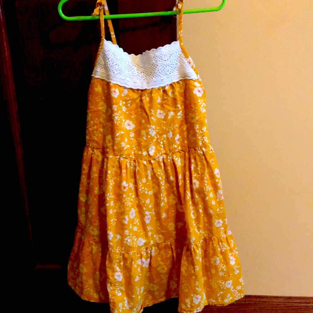 Size 5 mustard yellow girls dress